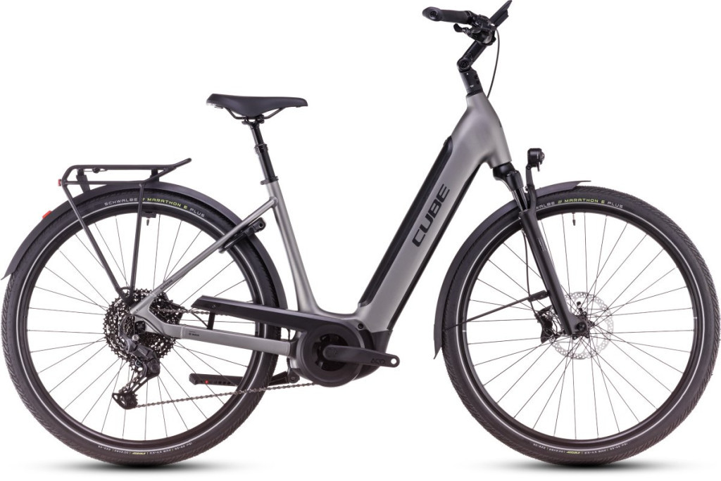 Cube Supreme Hybrid SLX 625 city e-bike - grey'n'lunar