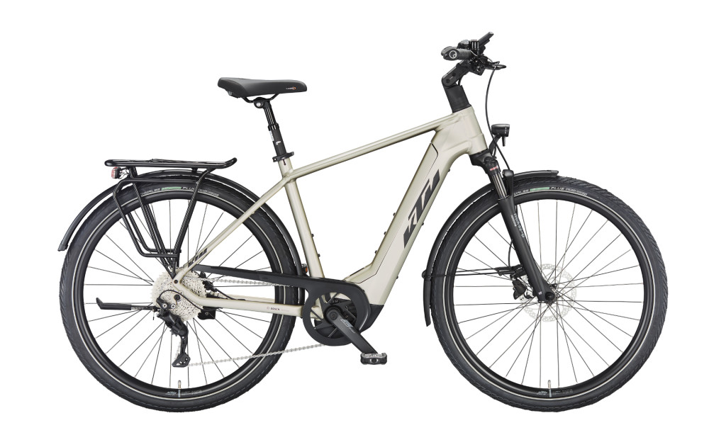 KTM Macina Style 740 Champagne Black+Orange túratrekking e-bike