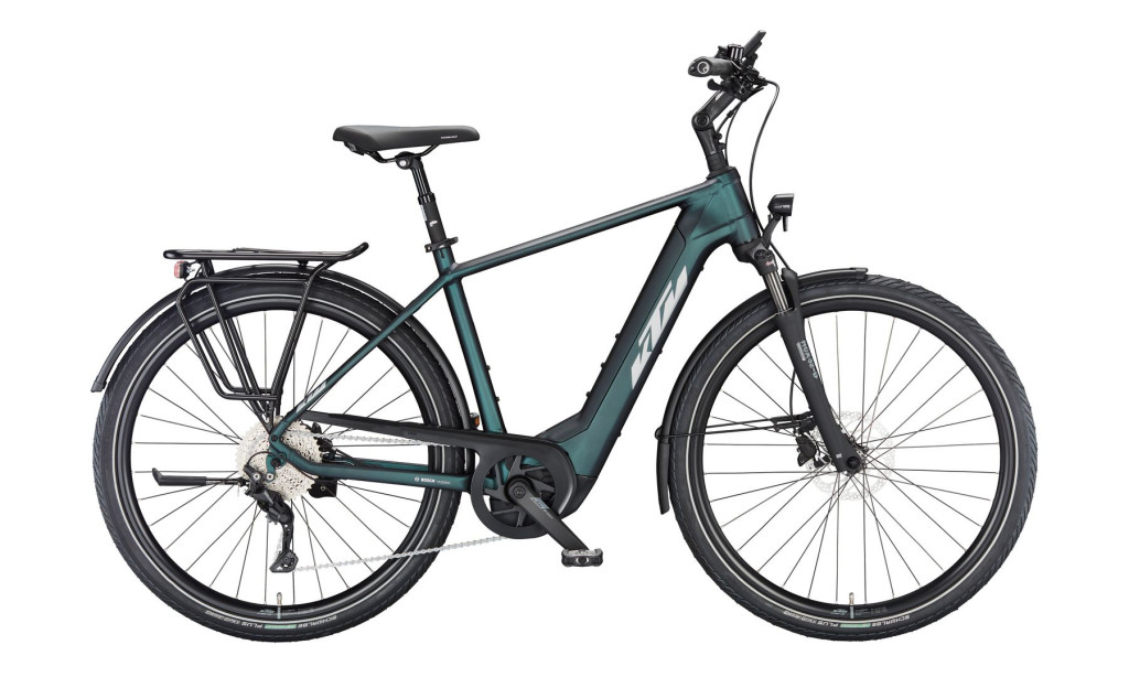 KTM Macina Tour CX 510 H e-bike - 28" Green Purple Flip Matt